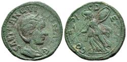 Ancient Coins - Tranquillina (Augusta, 241-244), Thrace, Deultum. Æ 23mm R/ ATHENA