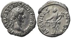 Ancient Coins - Nerva (96-98). AR Denarius. Rome, AD 96. R/ AEQUITAS