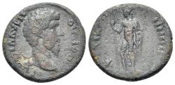 Ancient Coins - Lucius Verus (161-169). Mysia, Cyzicus. Æ 20mm R/ Kyzikos standing RARE