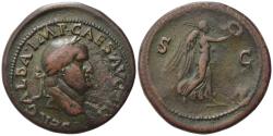Ancient Coins - Galba (68-69). Æ Sestertius. Rome, c. AD 68. R/ VICTORY