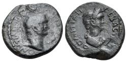 Ancient Coins - Domitian and Domitia (AD 81-96). Thessaly, Koinon of Thessaly. Æ Diassarion