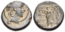 Ancient Coins - Seleukid Kings, Antiochos X (c. 94-88 BC). Æ 16mm. Antioch. R/ NIKE RARE