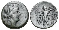 Ancient Coins - Cilicia, Korykos, c. 1st century BC. Æ 21mmR/ HERMES