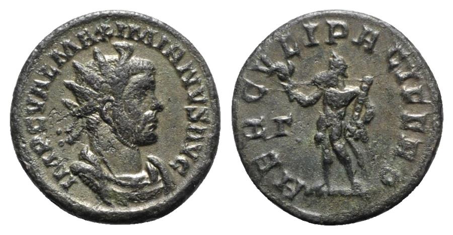 Ancient Coins - Maximianus (286-305). Radiate / Antoninianus - Lugdunum - R/ Hercules