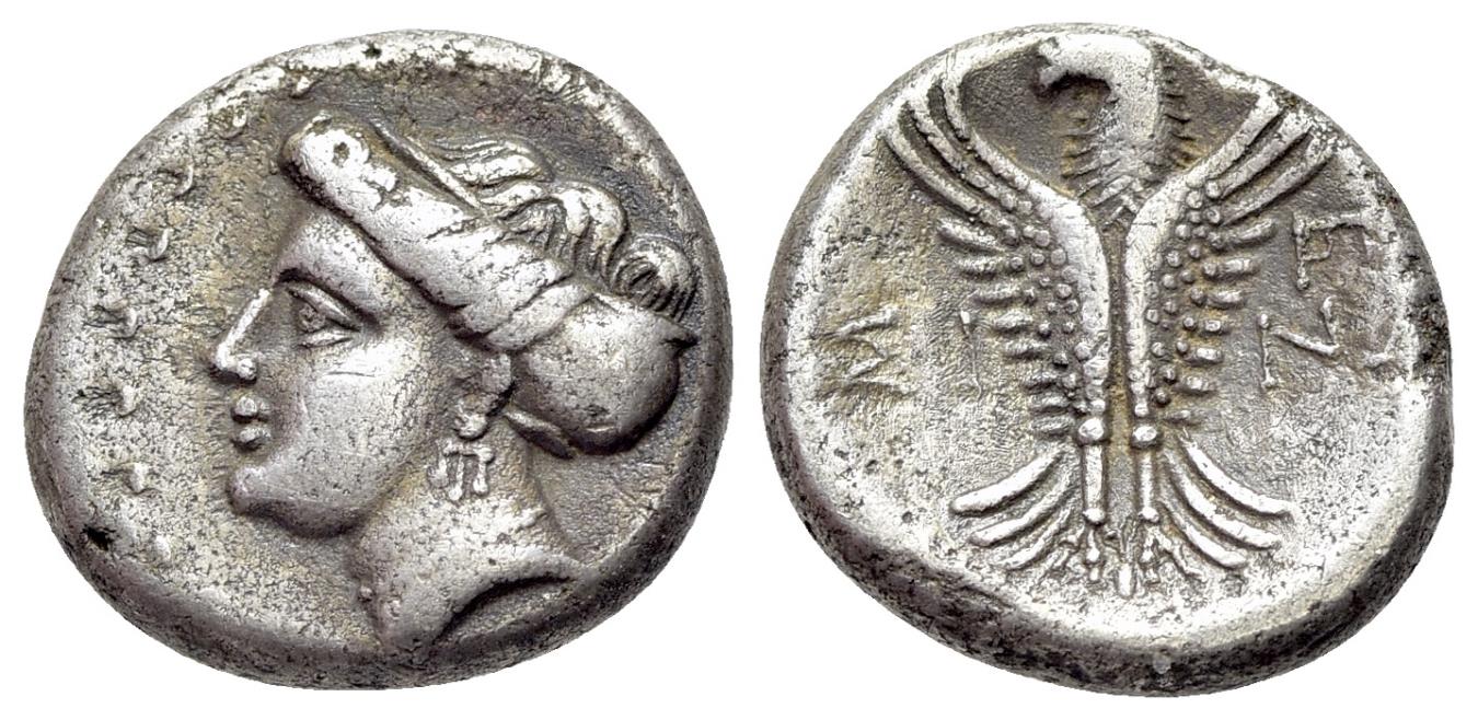 Paphlagonia, Sinope. Late 4th-3rd century BC. AR Hemidrachm R/ Eagle facing