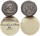 Ancient Coins - Diocletian (AD 284-305) AE Radiate. Heraclea. R/ CONCORDIA MILITVM