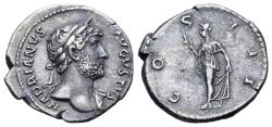 Ancient Coins - Hadrian (AD 117-138). AR Denarius. Rome, AD 125-128.  R/ SPES