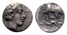 Ancient Coins - Ionia, Magnesia ad Maeandrum, c. 400-350 BC. AR Tetartemorion