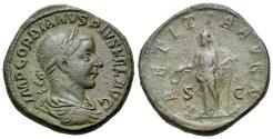Ancient Coins - Gordian III (AD 238-244). Æ Sestertius. Rome mint. R/ LAETITIA