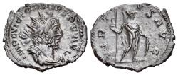 Ancient Coins - Victorinus (AD 269-271). Radiate / Antoninianus. Treveri, 270-1. R/ VIRTUS