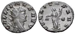 Ancient Coins - Gallienus (AD 253-268). AE Radiate / Antoninianus. Siscia, 260-8. R/ UBERITAS