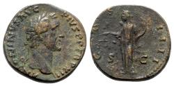 Ancient Coins - Antoninus Pius (138-161). Æ Sestertius - R/ Aequitas