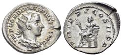 Ancient Coins - Gordian III (AD 238-244) AR Antoninianus. Rome mint, 5th officina. 10th emission, AD 242. R/ APOLLO