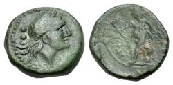 Ancient Coins - ITALY. Bruttium, Petelia, c. 204-200 BC. Æ Sextans