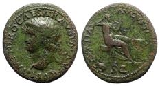 Ancient Coins - Nero (54-68). Æ Dupondius - Lugdunum - R/ Securitas