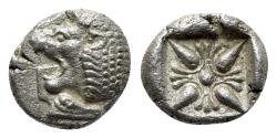 Ancient Coins - Ionia, Miletos, late 6th-early 5th century BC. AR Diobol