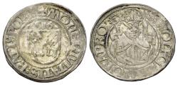 World Coins - Germany. City of Regensburg. Time of Maximilian I (1508-1519) 1/2 Batzen 1516. Mintmaster Martin Lerch