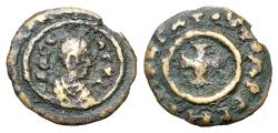 Ancient Coins - AXUM. temp. Ezanas (mid. 340s-circa 380). Æ Lepton. Anonymous 'BACIΛEYC' issue. R/ Cross pattée