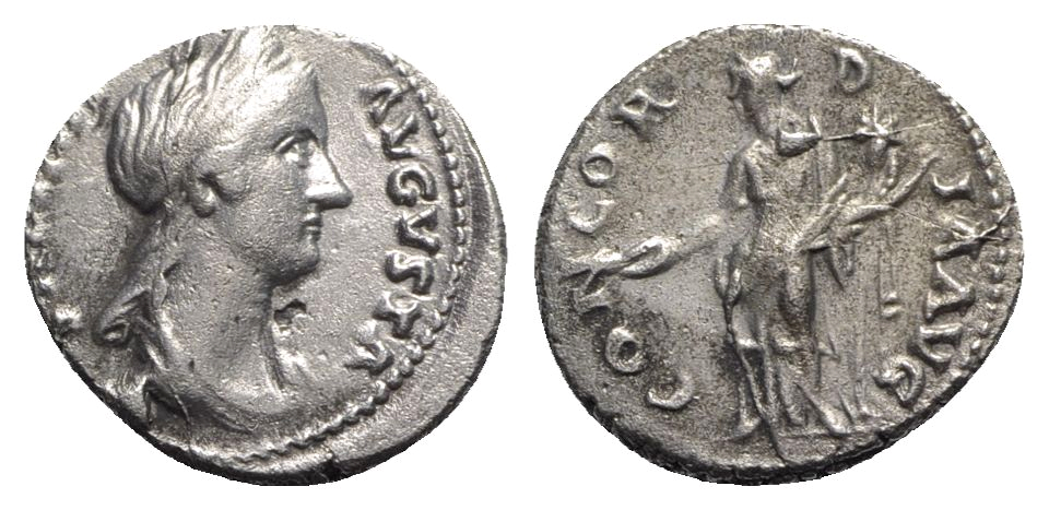 Sabina (Augusta, 128-136/7). AR Denarius - Rome - R/ Concordia