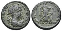 Ancient Coins - Septimius Severus (193-211). Moesia Inferior, Nicopolis ad Istrum. laureate bust. R/ Nemesis standing right beside wheel