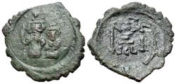 Ancient Coins - Constans II (641-668). Æ 40 Nummi - Follis. Syracuse, 654-659.