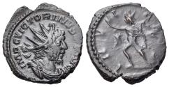 Ancient Coins - Victorinus (AD 269-271). AE Radiate. Treveri, AD 270. R/ SOL