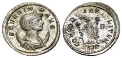 Ancient Coins - Severina, wife of Aurelian (Augusta, AD 270-275). BI Antoninianus. Rome mint. R/ CONCORDIAE MILITVM Concordia