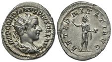 Ancient Coins - Gordian III (238-244). AR Antoninianus. Rome, 241-3.  R/ Sol EXTREMELY FINE