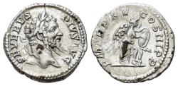 Ancient Coins - Septimius Severus (AD 193-211). AR Denarius. Rome, AD 207. Commemorating the victories over the native tribes in North Africa in A.D. 207.
