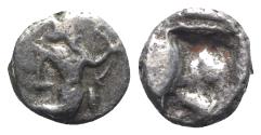 Ancient Coins - Achaemenid Kings of Persia, time of Artaxerxes II to Artaxerxes III, c. 375-340 BC. AR Quarter Siglos. Sardes. RARE