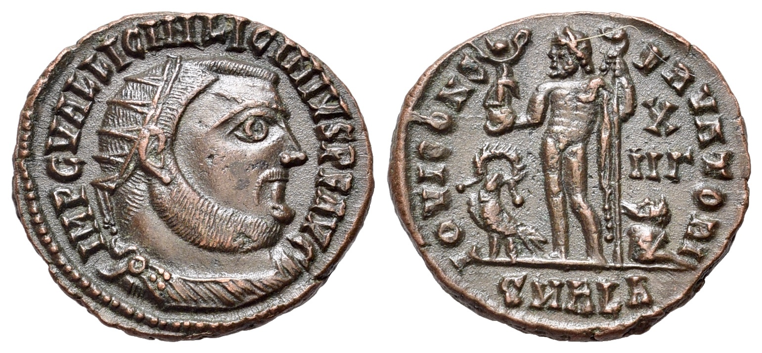 Licinius I (308-324). Æ Follis - Alexandria - R/ Jupiter | Roman ...