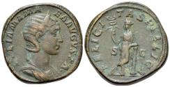 Ancient Coins - Julia Mamaea (Augusta, 222-235). Æ Sestertius. Rome, AD 228. R/ FELICITAS