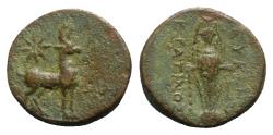 Ancient Coins - Ionia, Magnesia ad Maeandrum, 2nd-1st century BC. Æ - Eukles and Kratinos, magistrates