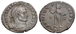 Ancient Coins - Constantinus I (306-337) AE Follis. Arelate. R/ SOLI INVICTO COMI