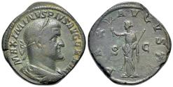 Ancient Coins - Maximinus I (AD 235-238). Æ Sestertius. Struck 236-238 AD. R/ PAX