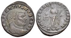 Ancient Coins - Constantius I (as Caesar AD 293-305). Æ Follis R/ MONETA
