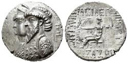 Ancient Coins - Kings of Elymais, Kamnaskires III, with Anzaze, AR Tetradrachm. EXTREMELY FINE