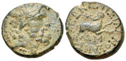 Ancient Coins - Seleukis and Pieria, Antioch, Civic issue, c. 1st century BC. Æ Trichalkon. Silanus, magistrate, year 44 of the Actian Era (AD 13/4).