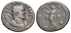 Ancient Coins - Allectus (Romano-British Emperor, AD 293-296).  Æ Radiate - Antoninianus, Londinium, 293-294. R/ PAX