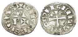 World Coins - France, Béarn (Lordship). Anonymous (1080-1250) AR Obol. Morlaàs mint.