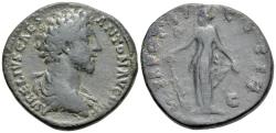 Ancient Coins - Marcus Aurelius (Caesar, AD 139-161). Æ Sestertius. Rome, 156-7. R/ FORTUNA