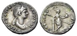 Ancient Coins - Julia Titi (Augusta, AD 79-90/1). AR Denarius. Rome mint. Struck under Titus, AD 80-81. Ex Christie's 25 April 1989, lot 590.
