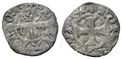 World Coins - Italy, PAPAL STATES. Rome. Senate, c. 14th-15th cent. BI Denaro Provisino. Comb; star-S-crescent R/ Cross