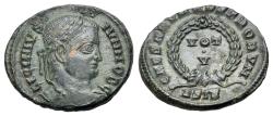 Ancient Coins - Licinius II (Caesar, 317-324). Æ Follis. Siscia. R/ CAESARVM NOSTRORVM / ΔSIS. VOT / V