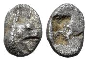 Ancient Coins - Ionia, Phokaia, c. 521-478 BC. AR Hemiobol. Head of griffin