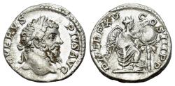 Ancient Coins - Septimius Severus (AD 193-211). AR Denarius. Rome, AD 207. Commemorating the victories over the native tribes in North Africa in A.D. 207.