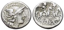 Ancient Coins - ROME REPUBLIC Star series, Rome, 206-195 BC. AR Denarius. R/ Dioscuri on horseback