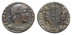 Ancient Coins - Constantine II (Caesar, 316-337). Æ Follis - Constantinople