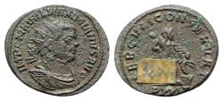 Ancient Coins - Maximianus (First reign, 286-305). Radiate - Ticinum - R/ Hercules