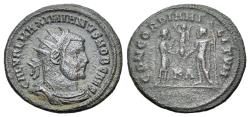 Ancient Coins - Galerius Maximianus (Caesar, 293-305). Æ Radiate. Cyzicus. R/ CONCORDIA MILITVM